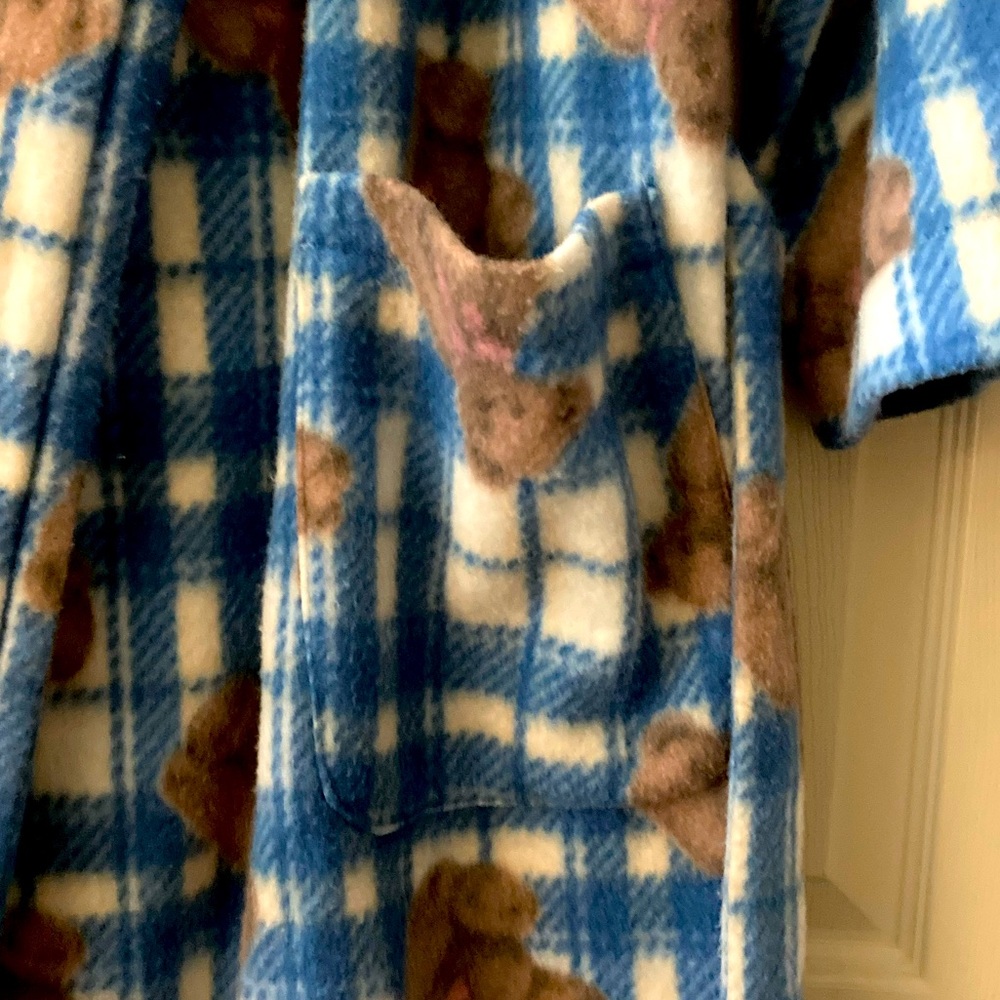 Fleece Teddy Bear Robe - Handmade - Picture 4 of 11